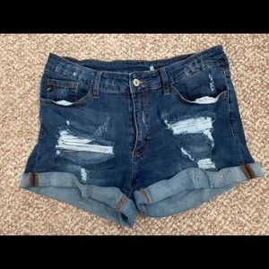 Ripped Jean Shorts